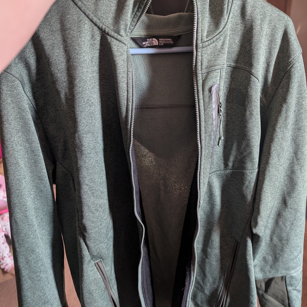The North Face Men's Full-Zip Hooded Jacket in Olive Green
